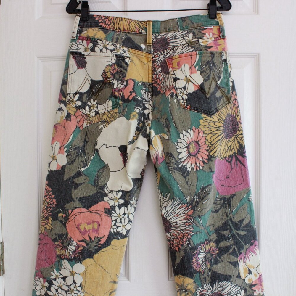 MOTHER The Rambler Build Me Up Buttercup High Rise Ankle Floral Jeans Sz 30 - Picture 9 of 16